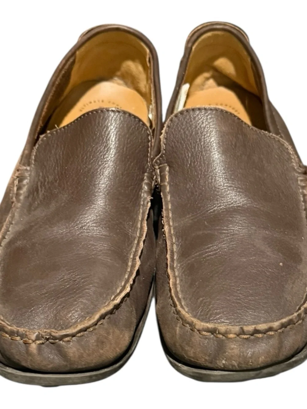 Clarks Men's Driving Loafers Brown Leather Casual Slip On Men's Size 13 M